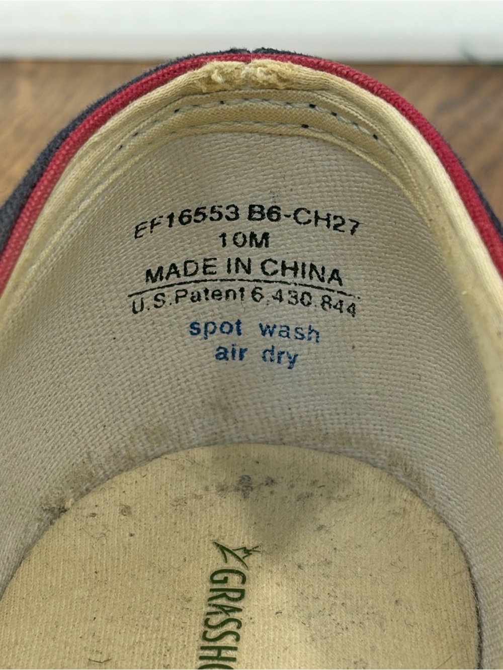 Grasshoppers Navy/Red Slip-on Boat Shoes (10) - Picture 6 of 7
